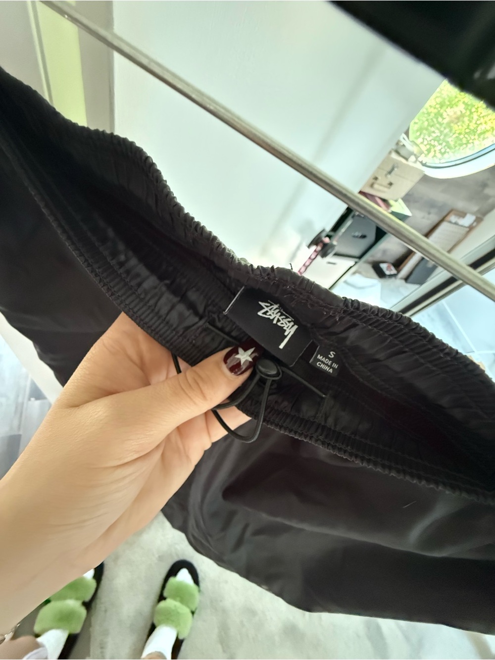 Stussy Black Track Joggers with Zip pockets - Picture 3 of 5